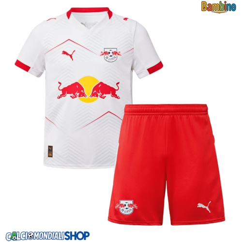 Maglie da calcio RB Leipzig Prima Maglia Bambino 2025-26 Manica Corta + Pantaloni corti)
